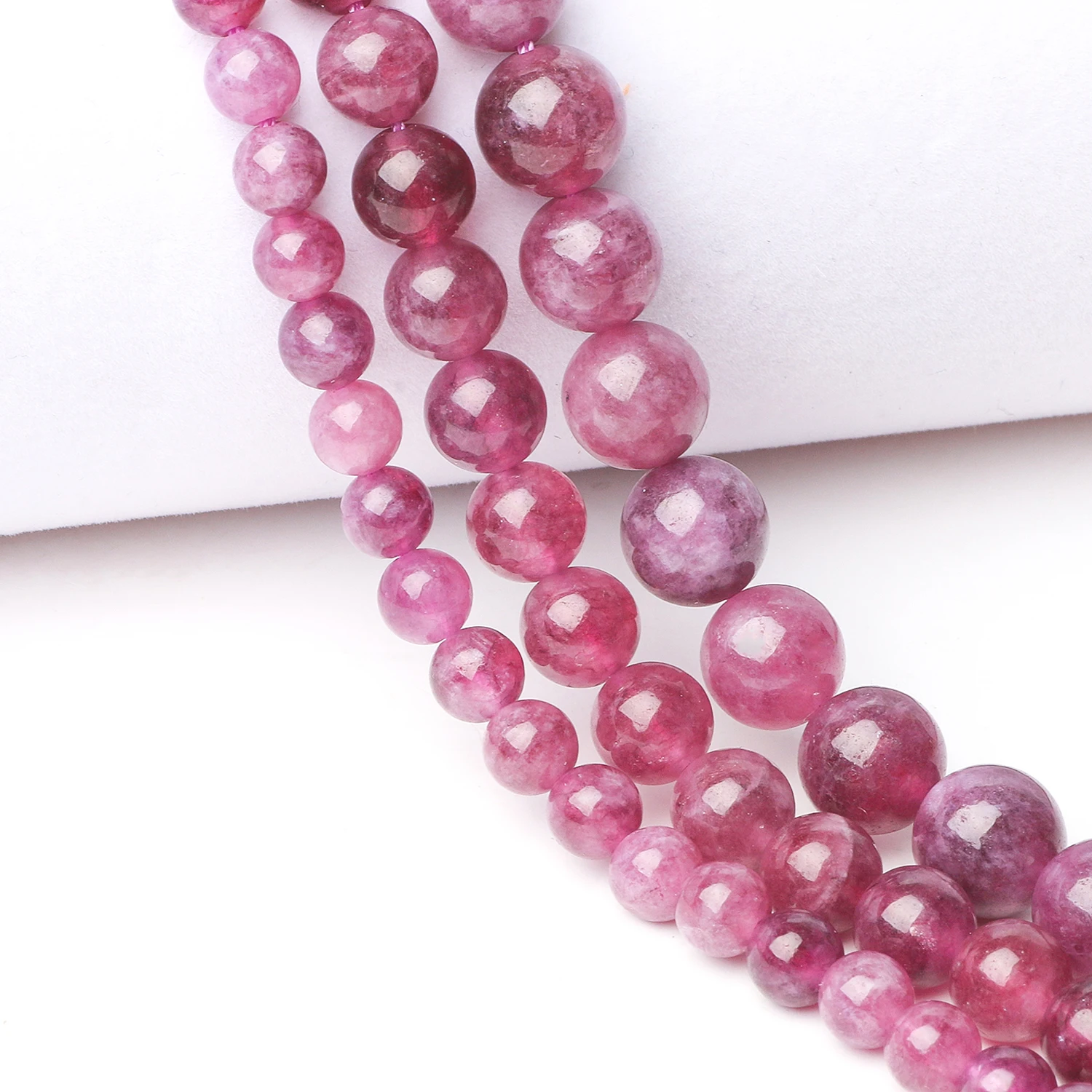 perles rondes lisses en pierre naturelle kunzite aa, 6/8/10mm, spodumène, perles d'espacement amples pour la fabrication de bijoux, fournisseur de bracelets diy 15'' perles rondes lisses en pierre naturelle kunzite aa, 6/8/10mm, spodumène, perles d'espacement amples pour la fabrication de bijoux, fournisseur de bracelets diy 15''