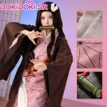 Costume de Cosplay Kamadoo Nezukoo, Anime dokidoki-sr, Kimono rose pour femmes, accessoires de perruque de Cosplay d&rsquo;halloween, en STOCK