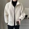 veste polaire pour hommes style coréen hiver épaissi coton rembourré manteau mâle streetwear vêtements d'extérieur décontractés vestes d'hiver hommes manteau