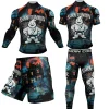 Jiu Jitsu hommes Kimono Mma T-shirt + pantalons ensembles Muay Thai Shorts Gi Bjj Rashguard pour hommes gymnastique maillots de boxe Kickboxing Sportsuit Jiu Jitsu hommes Kimono Mma T-shirt + pantalons ensembles Muay Thai Shorts Gi Bjj Rashguard pour hommes gymnastique maillots de boxe Kickboxing Sportsuit