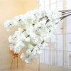 branches de fleurs de cerisier artificielles en soie sakura, 5 pièces, bricolage, décoration murale de fond de mariage, fête, maison, salon