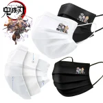 Demon Slayer Tanjirou Chicken Anime Masques anti-poussière pour hommes et femmes, masque noir et blanc, accessoires de dessin animé, cadeaux de voyage, 10 pièces, 50 pièces Demon Slayer Tanjirou Chicken Anime Masques anti-poussière pour hommes et femmes, masque noir et blanc, accessoires de dessin animé, cadeaux de voyage, 10 pièces, 50 pièces