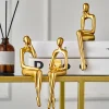 ornements de personnages de bureau abstraits, sculpture de penseur abstrait en résine de haute qualité, décor moderne de style nordique pour la maison et le bureau
