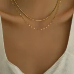 Ensemble de colliers minimalistes en acier inoxydable pour femmes, bijoux quotidiens Ensemble de colliers minimalistes en acier inoxydable pour femmes, bijoux quotidiens