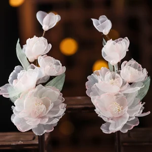 Pince à cheveux en soie pour mariée, épingle à cheveux, Vintage, décor Hanfu chinois, Barrettes florales, couvre-chef de mariage rétro, cadeau Pince à cheveux en soie pour mariée, épingle à cheveux, Vintage, décor Hanfu chinois, Barrettes florales, couvre-chef de mariage rétro, cadeau
