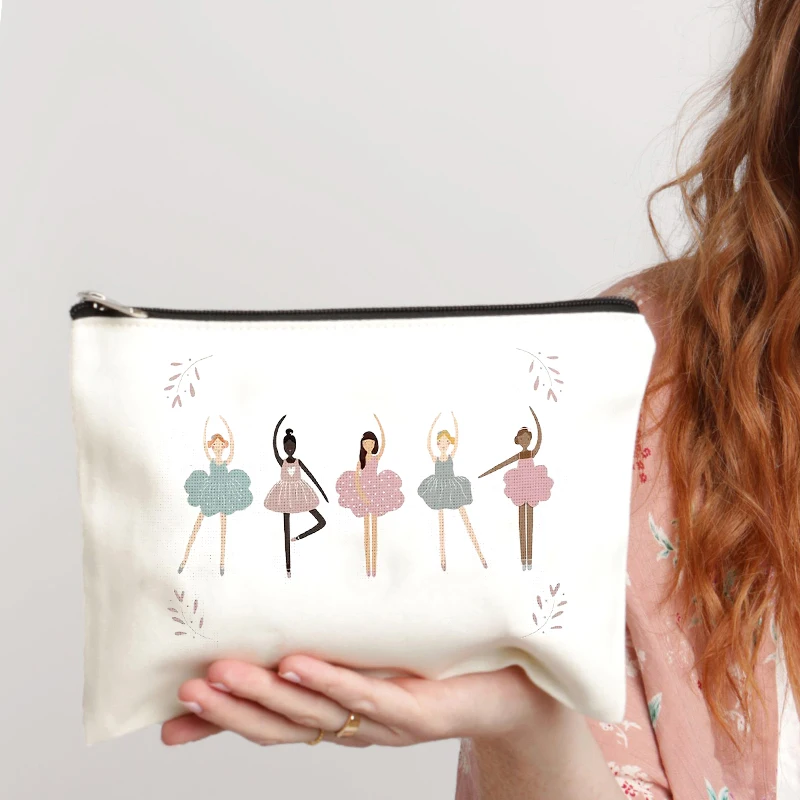 pochette à cosmétiques sur le thème du ballet, sac de rangement léger pour toilettes de voyage, motif mignon, organisateur de maquillage à fermeture éclair, cadeau de fête pochette à cosmétiques sur le thème du ballet, sac de rangement léger pour toilettes de voyage, motif mignon, organisateur de maquillage à fermeture éclair, cadeau de fête