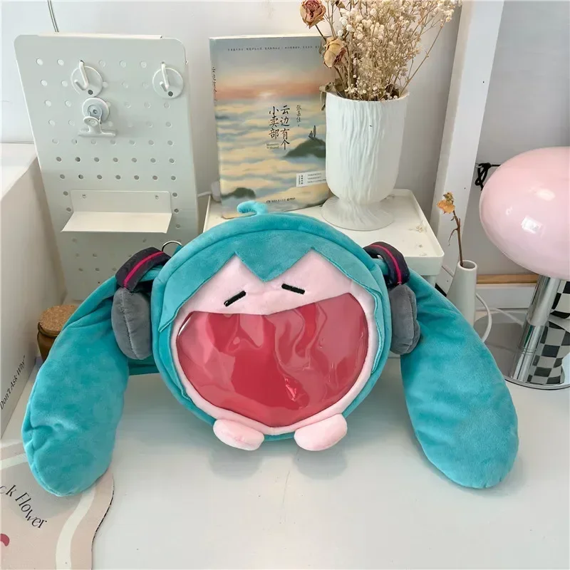 2025 Hatsune Miku sac à bandoulière nouveau sac à dos mignon Anime fille en peluche dessin animé Kawaii sac à dos étudiant sac paquet enfants cadeaux jouets 2025 Hatsune Miku sac à bandoulière nouveau sac à dos mignon Anime fille en peluche dessin animé Kawaii sac à dos étudiant sac paquet enfants cadeaux jouets
