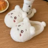 kawaii chiikawa pantoufles en peluche anime usagi maison chaussures dessin animé chaud doux antidérapant intérieur pantoufles chambre pantoufles chaudes