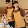 tablier gilet de style japonais, plusieurs poches réglables, résistant à la saleté, bretelles élargies, tablier de cuisine à la mode pour femmes