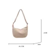 sacs à bandoulière hobos en velours côtelé léger pour femmes, sac à bandoulière simple de couleur unie pour dames, sacs à main de voyage à la mode, fourre tout