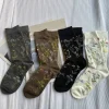chaussettes en coton peigné pour femmes, élégantes, rétro, mignonnes, bout fendu, motifs floraux végétaux, doux, deux orteils, japonais, harajuku, tabi sox