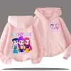 k pop demon hunters manteau à capuche pour enfant anime huntrix rumi zoey dessin animé mode veste zippée garçon fille mignon haut enfants vêtements cadeau