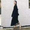 cardigan long blanc coréen pour femmes, vêtements d'hiver tricotés à manches longues, pull en molleton de vison, manteau chaud et décontracté, nouvelle collection 2025