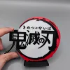 anime kimetsu no yaiba 3d logo titre modèle poupée plaque signalétique pour démon slayer pvc figure affichage accessoire cosplay exposition support jouet