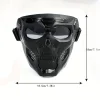masque de crâne de moto, lunettes coupe vent, lunettes d'équitation pour sports de plein air, accessoires d'halloween, masque tactique coupe vent