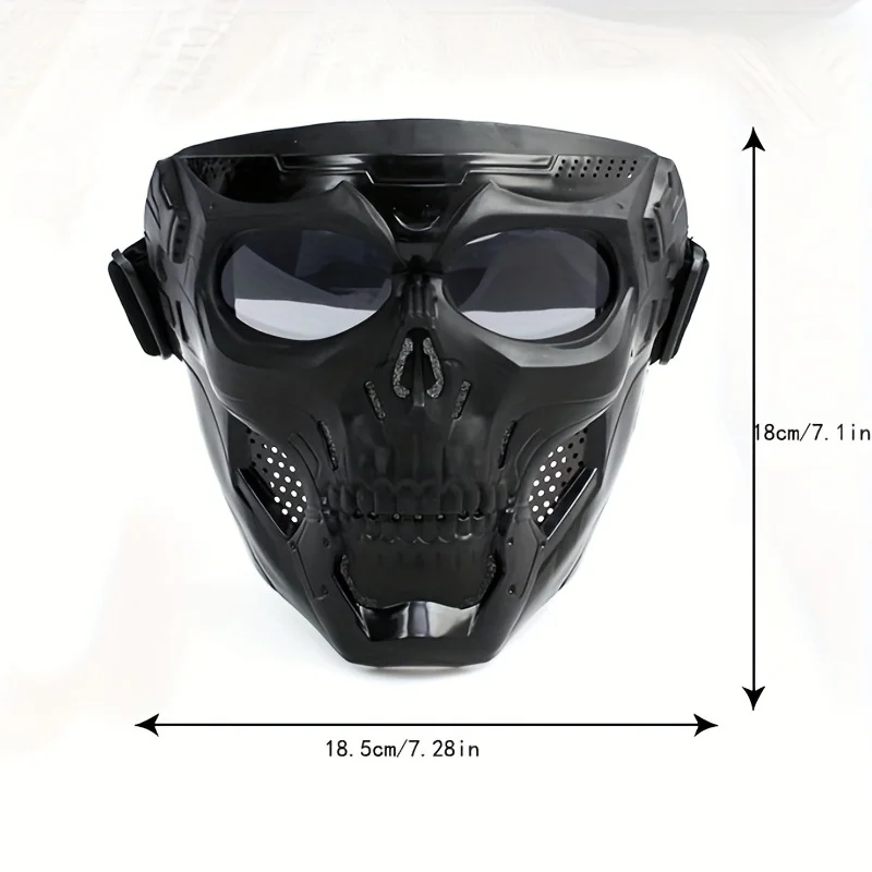 masque de crâne de moto, lunettes coupe vent, lunettes d'équitation pour sports de plein air, accessoires d'halloween, masque tactique coupe vent masque de crâne de moto, lunettes coupe vent, lunettes d'équitation pour sports de plein air, accessoires d'halloween, masque tactique coupe vent