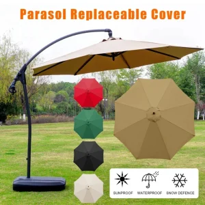 Housse de remplacement pour Parasol de jardin, 2/2.7/3 mètres, housse de protection pour Parasol banane à bras 6/8