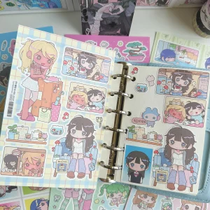 Japonais Shibuya fille autocollants Kawaii personnage autocollants manuel journal Scrapbook autocollants faciles à poser autocollants coréens mignon doux Cool