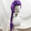 tresses violettes pour filles, extensions de cheveux longs rumi, perruque de cosplay pour fête sur scène, costume d'halloween pour enfants