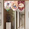 rideau de porte court japonais de chat chanceux de bande dessinée, cloison de cuisine, demi rideau, salon, décor à la maison