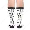 chaussettes fantaisie unisexes pour coiffeur, chaussettes décontractées drôles pour coiffeur, cadeau