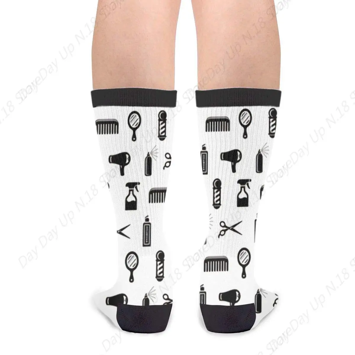 chaussettes fantaisie unisexes pour coiffeur, chaussettes décontractées drôles pour coiffeur, cadeau chaussettes fantaisie unisexes pour coiffeur, chaussettes décontractées drôles pour coiffeur, cadeau