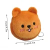 porte monnaie animal mignon de dessin animé, portefeuille kawaii, sac à monnaie en peluche, clé, écouteurs, pochette de rangement de pièces de monnaie, sac à fermeture éclair, cadeaux pour enfants, 1 pièce