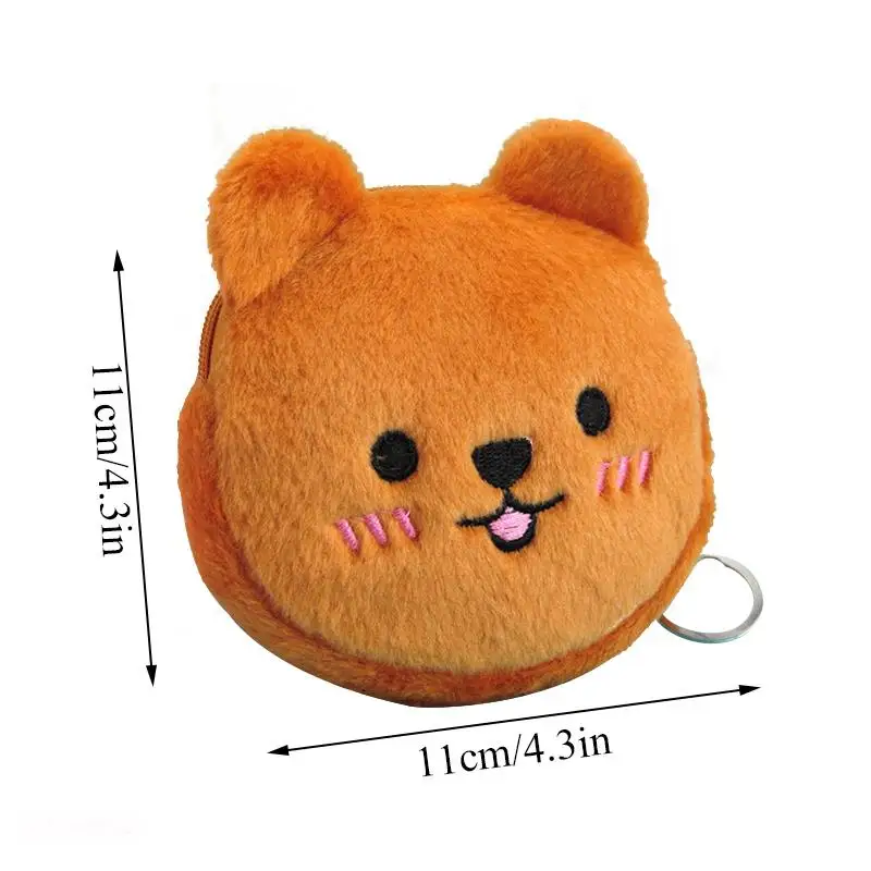 porte monnaie animal mignon de dessin animé, portefeuille kawaii, sac à monnaie en peluche, clé, écouteurs, pochette de rangement de pièces de monnaie, sac à fermeture éclair, cadeaux pour enfants, 1 pièce porte monnaie animal mignon de dessin animé, portefeuille kawaii, sac à monnaie en peluche, clé, écouteurs, pochette de rangement de pièces de monnaie, sac à fermeture éclair, cadeaux pour enfants, 1 pièce
