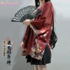 cardigan de samouraï japonais pour hommes et femmes, ample, rouge, noir, streetwear, harajuku haori, kimono cosplay, chemisier, haut yukata, nouvelle collection été 2023