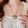 collier de perles de fruits coréens, bijoux colorés, fleur en cristal, bohème, ras du cou chic, fait à la main, clavicule pour dame
