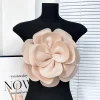 grands broches à fleurs pour femmes, robe de mariée élégante, épingles à revers en tissu coréen, badge à la mode, bijoux, accessoires cadeaux