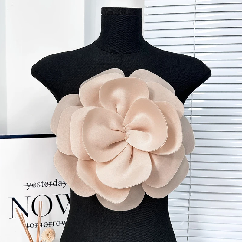 grands broches à fleurs pour femmes, robe de mariée élégante, épingles à revers en tissu coréen, badge à la mode, bijoux, accessoires cadeaux grands broches à fleurs pour femmes, robe de mariée élégante, épingles à revers en tissu coréen, badge à la mode, bijoux, accessoires cadeaux