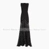 robe de soirée moderne en satin noir à pois en mousseline de soie, dos nu, sexy, sirène, sans manches, trompette, robes de soirée formelles pour femmes