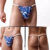 sous vêtements japonais pour hommes, sexy, pochette convexe en u, dos en t, string érotique, fesses ouvertes attachées avec corde imprimée, string de lutte sumo