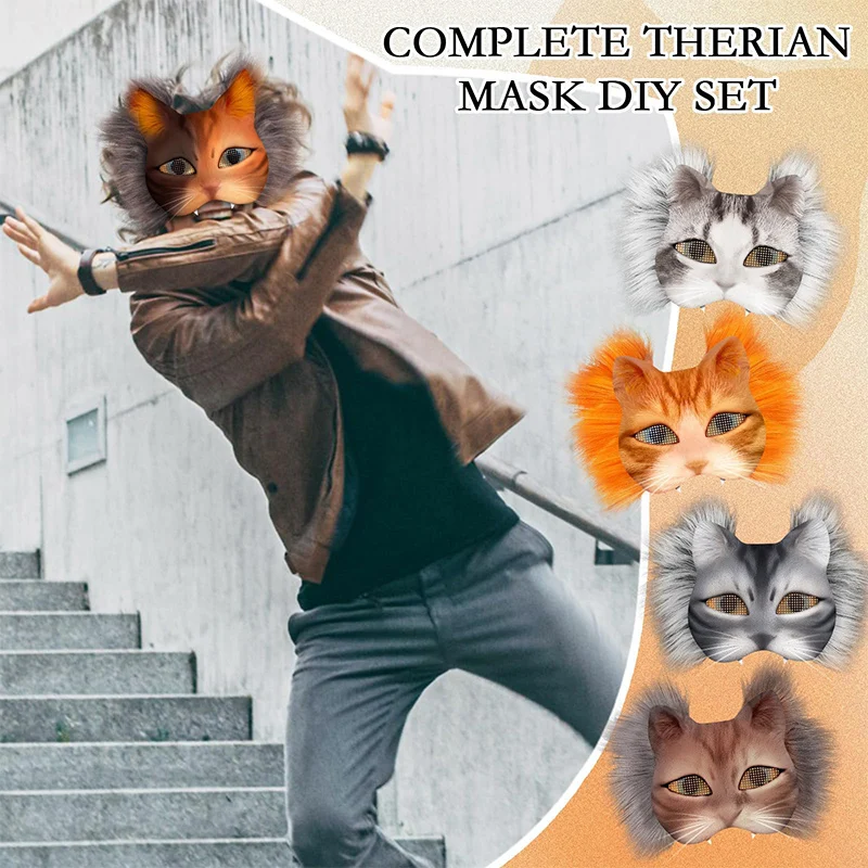 Nouveau bricolage masque de pâte blanche Animal renard chat masque à la main Graffiti demi-masque enfants adultes cadeaux pour Halloween Cosplay fête Nouveau bricolage masque de pâte blanche Animal renard chat masque à la main Graffiti demi-masque enfants adultes cadeaux pour Halloween Cosplay fête