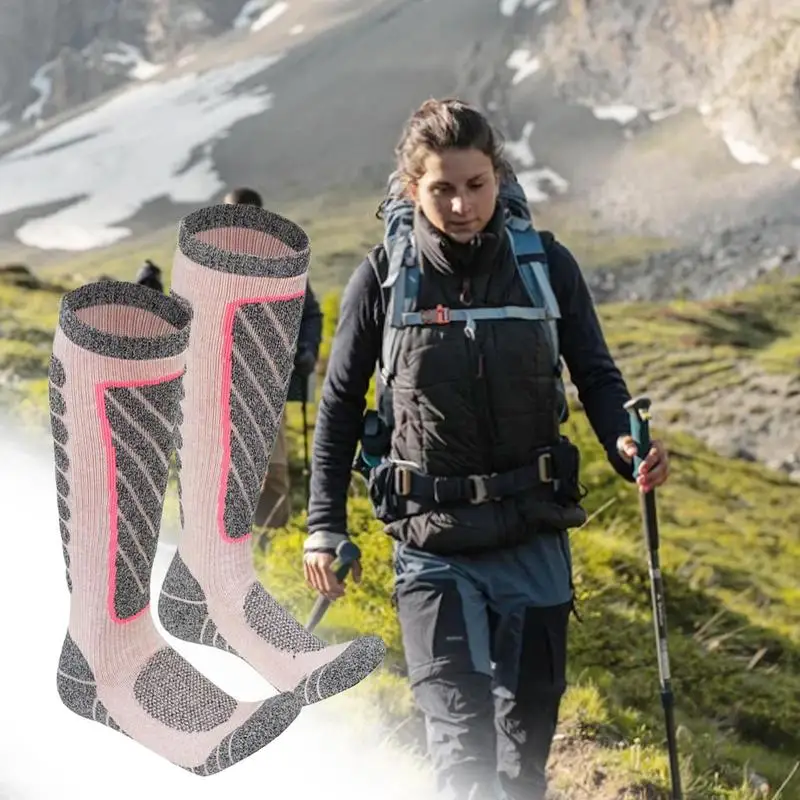 chaussettes de ski respirantes pour hommes et femmes, chaussettes au dessus du mollet, chaussettes de performance de sports de plein air, chaussettes d'optique coordonnantes, chaussettes de randonnée chaussettes de ski respirantes pour hommes et femmes, chaussettes au dessus du mollet, chaussettes de performance de sports de plein air, chaussettes d'optique coordonnantes, chaussettes de randonnée