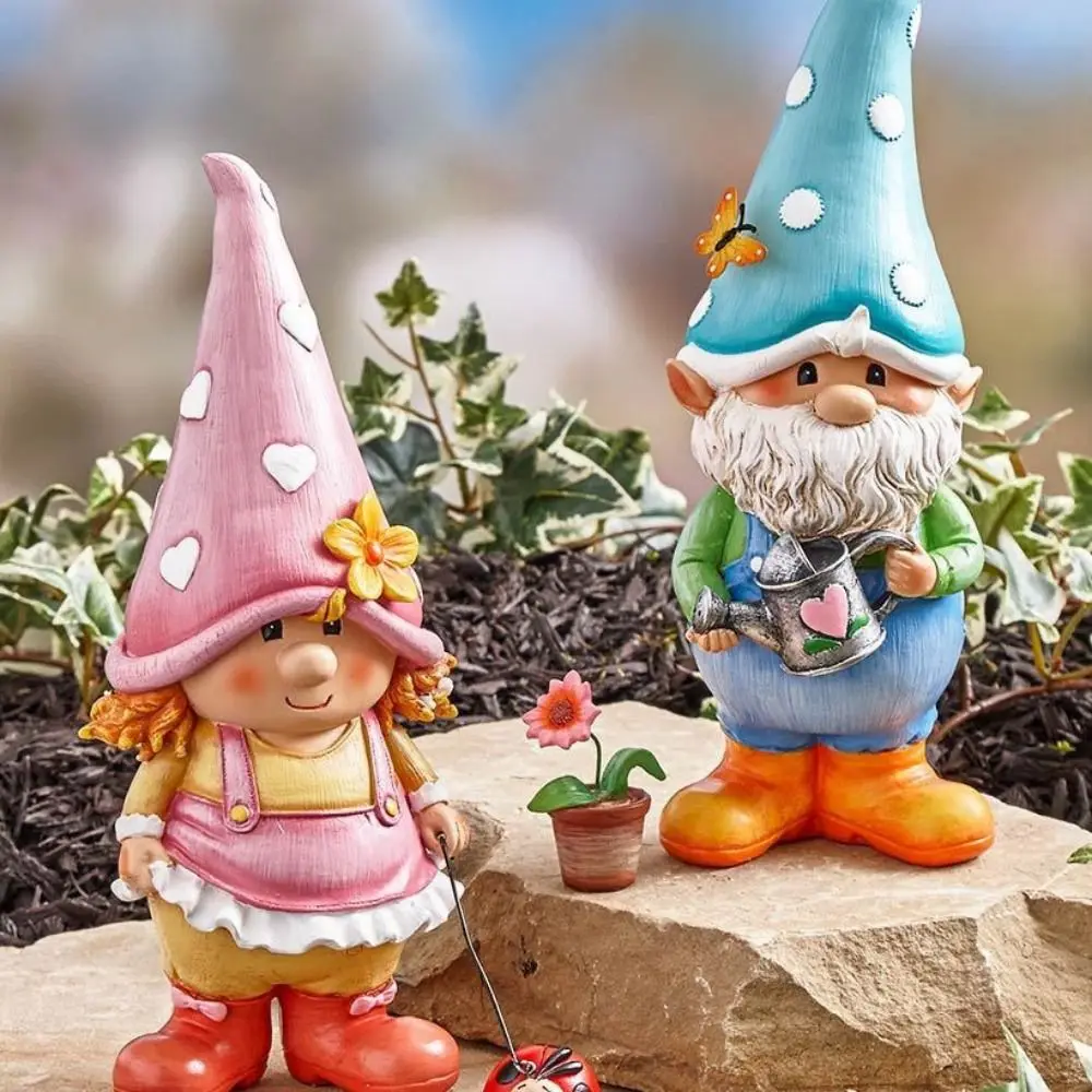 figurine de gnome de jardin faite à la main, artisanat en résine, miniatures naines de dessin animé 3d, ornements nains d'elfe, décoration de maison figurine de gnome de jardin faite à la main, artisanat en résine, miniatures naines de dessin animé 3d, ornements nains d'elfe, décoration de maison