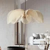 lampes suspendues à fleurs japonaises wine sabi, tissu français, lustre de plafond moderne, salon, chambre à coucher, éclairage de décoration intérieure, lampe de face