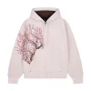 veste gothique américaine sakura y2k, vêtements à capuche pour hommes et femmes, broderie sakura rétro rose, sweat shirt surdimensionné, manteaux décontractés