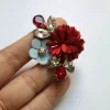 1pc fleur perlée appliques patchs pour vêtements bricolage fer sur strass broderie applique parches bordados para ropa