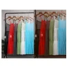 robe en maille transparente japonaise pour femmes, bretelles spaghetti chics d'été, robes de documents solides, rouge, bleu