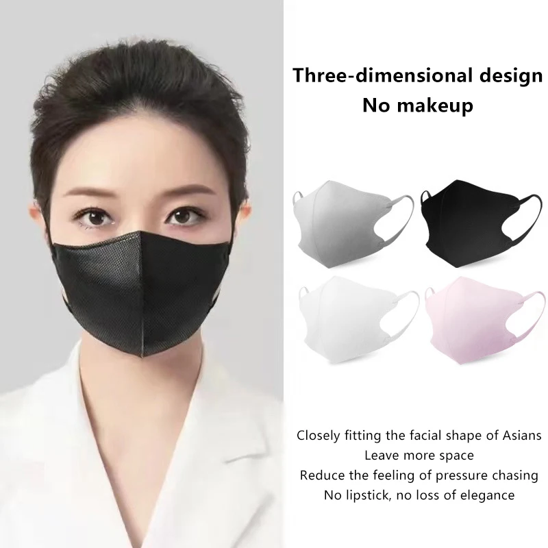masque anti poussière tridimensionnel masques faciaux tissu masques de protection anti poussière jetables boucles auriculaires masque buccal mascarillas noir blanc masque anti poussière tridimensionnel masques faciaux tissu masques de protection anti poussière jetables boucles auriculaires masque buccal mascarillas noir blanc