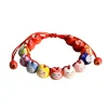bracelet maneki neko en céramique de style chinois, chat porte bonheur en argile polymère, perle de chat, accessoires de bijoux faits à la main