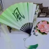 Éventail pliant de danse tian guan ci fu feng kr shi qingxuan, accessoires d'antiquité pliés