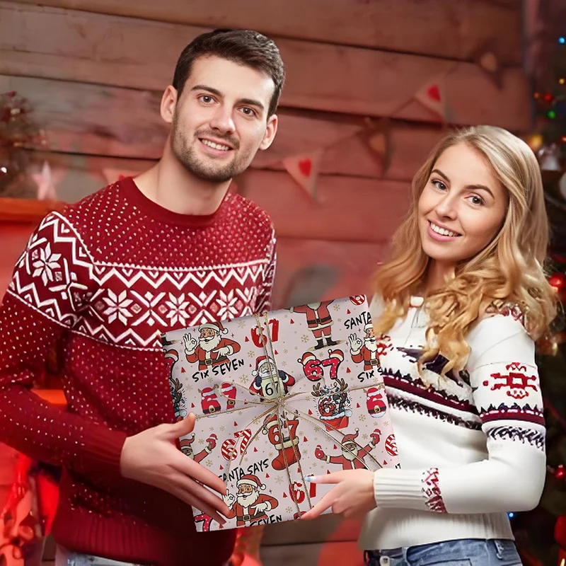 papier d'emballage de noël drôle, emballage cadeau de noël kraft pour enfants, emballage cadeau festif du nouvel an, papier de décoration papier d'emballage de noël drôle, emballage cadeau de noël kraft pour enfants, emballage cadeau festif du nouvel an, papier de décoration