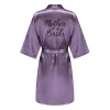peignoir kimono en satin pour femmes, tenue de soirée, pour la mère de la mariée ou la demoiselle d'honneur