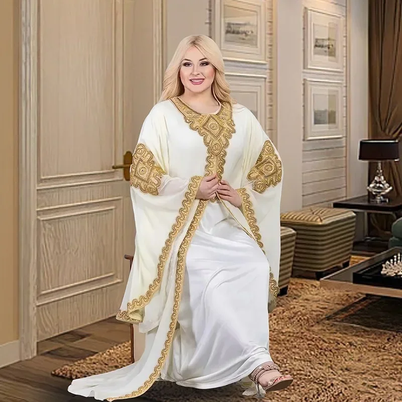 robe maxi en mousseline de soie pour femme musulmane, kaftan, dubaï, abaya, turquie, vêtements islamiques, robes africaines Élégantes, boubou, djellaba robe maxi en mousseline de soie pour femme musulmane, kaftan, dubaï, abaya, turquie, vêtements islamiques, robes africaines Élégantes, boubou, djellaba