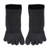 Chaussettes à bout court en coton respirant pour hommes, antidérapantes, à cinq doigts, en maille