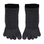 Chaussettes à bout court en coton respirant pour hommes, antidérapantes, à cinq doigts, en maille