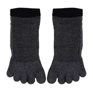 Chaussettes à bout court en coton respirant pour hommes, antidérapantes, à cinq doigts, en maille